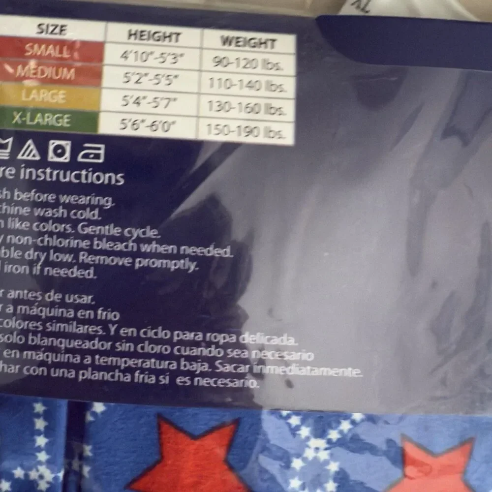Women’s Home of The Brave Patriotic Red White & Blue Stars Leggings XL USA